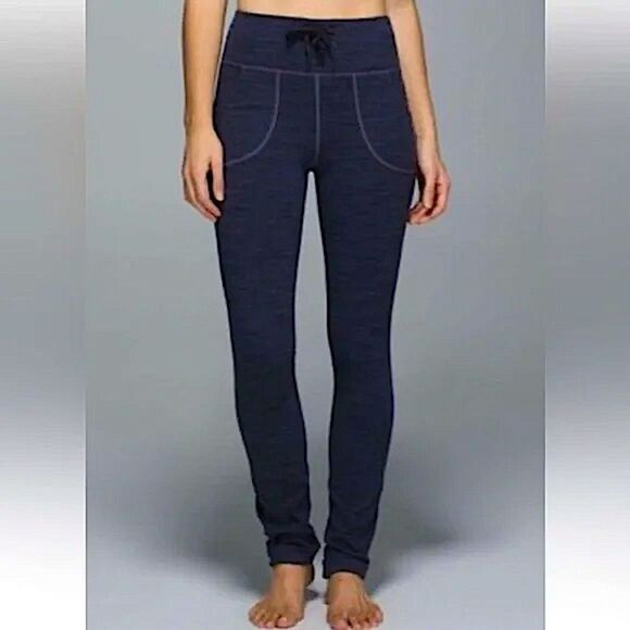 Lululemon‎ Skinny Will Pant Inkwell Space Dye Luon High/Low Rise Yoga Leggings 6 - Picture 1 of 16